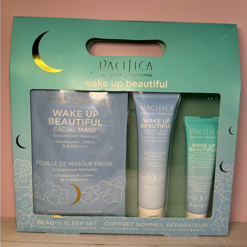 Pacifica WAKE UP BEAUTIFUL Beauty Sleep Set: Retinoid, Jelly Cleanser, Face Mask